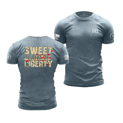 Heather Slate Sweet Land of Liberty - Premium Men's Tee