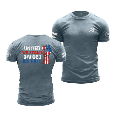 Heather Slate United We Stand Divided We Fall | Premium Men's Tee