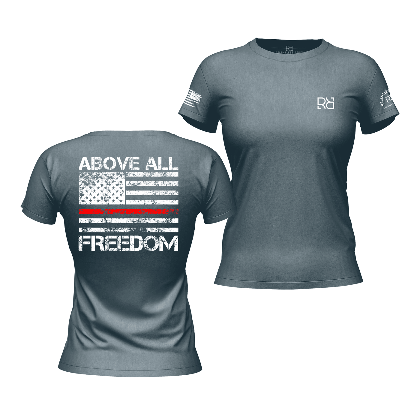 Above All Freedom Heather Slate Women's Tee