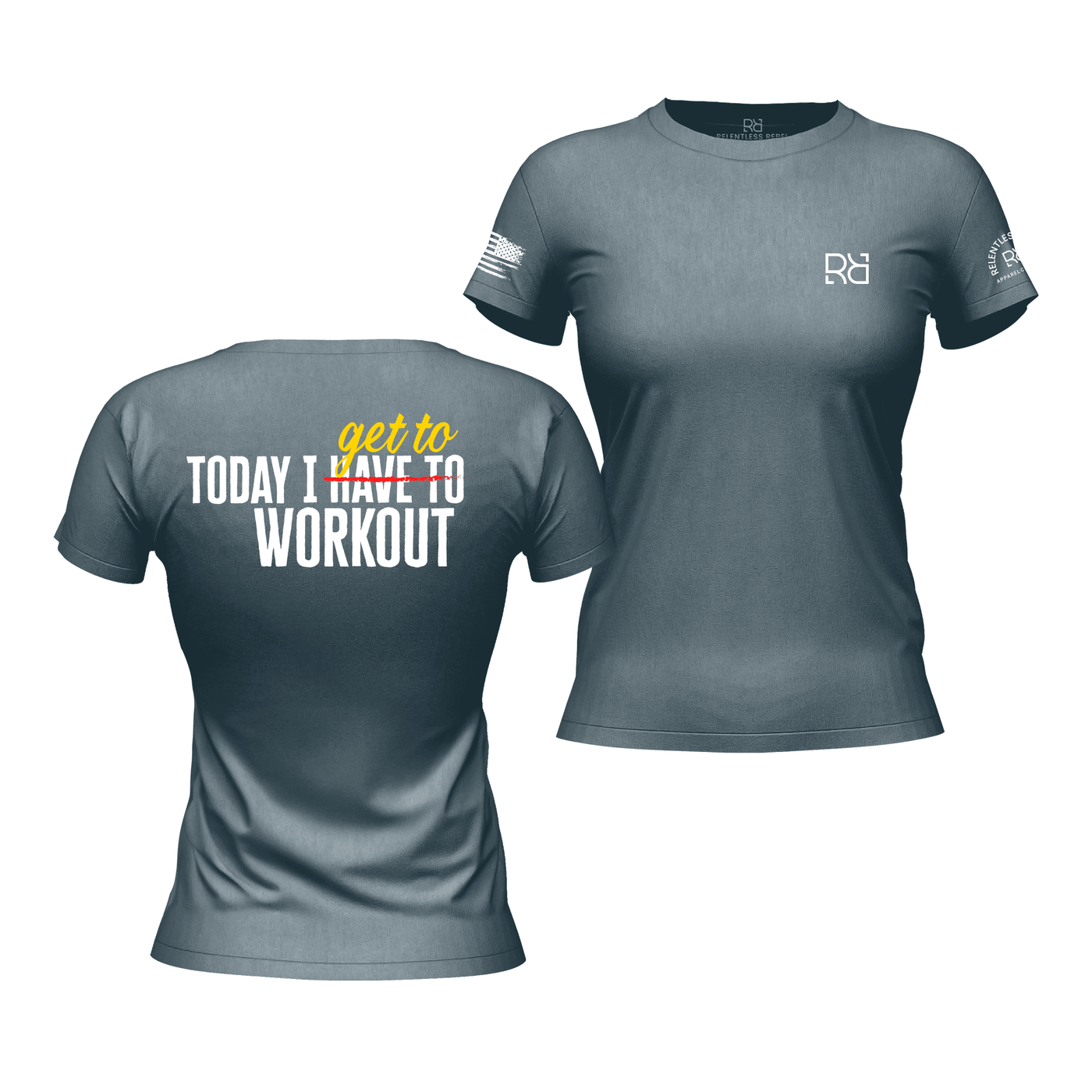 Today I Get to Work Out Heather Slate Women's Tee