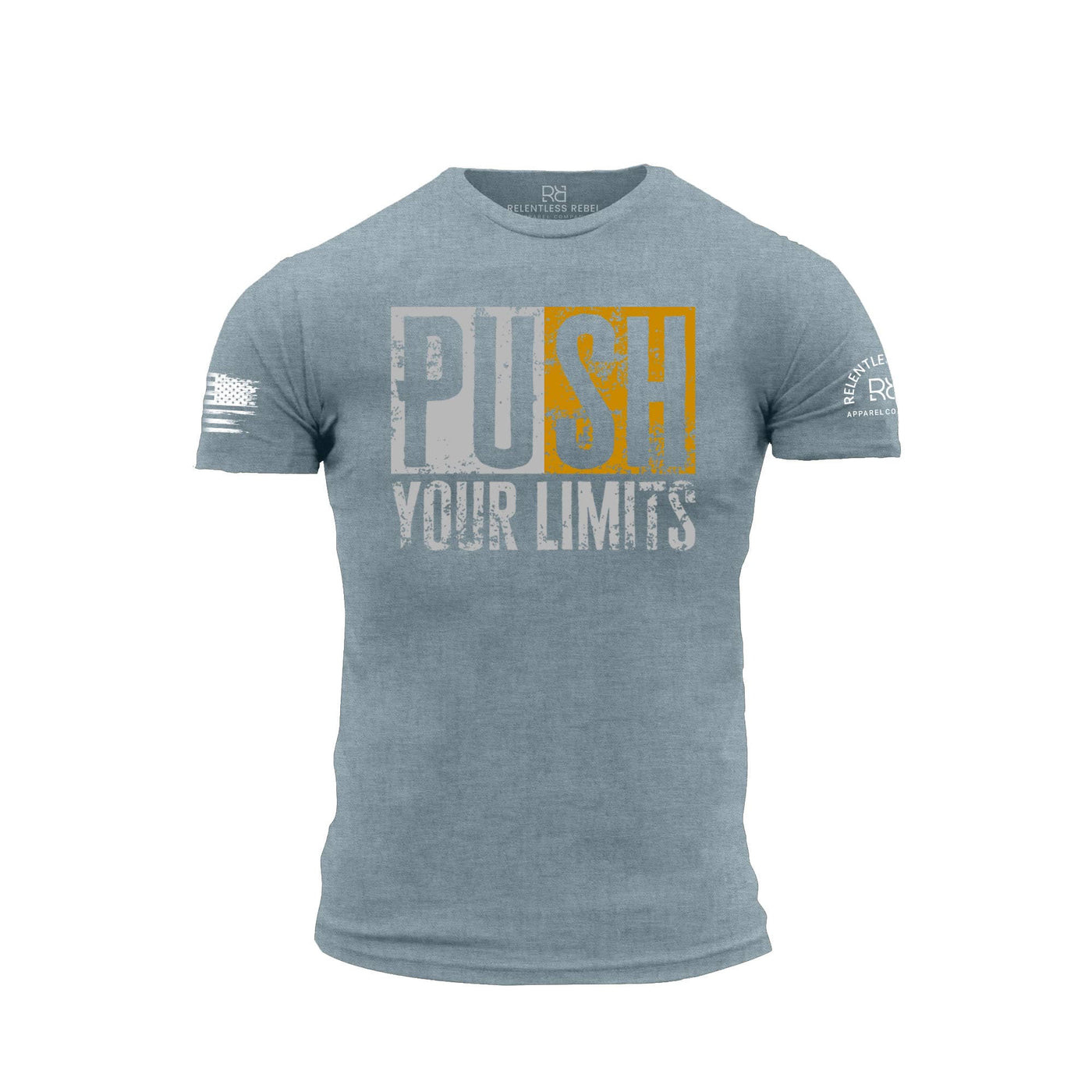 Heather Slate Push Your Limits | Premium Men's Tee