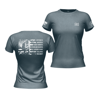 A Veteran... Heather Slate Women's Tee