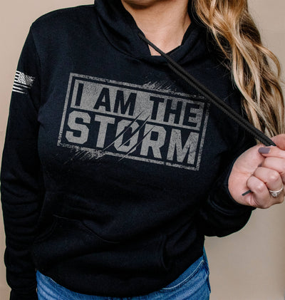 Black I Am The Storm Women's Hoodie