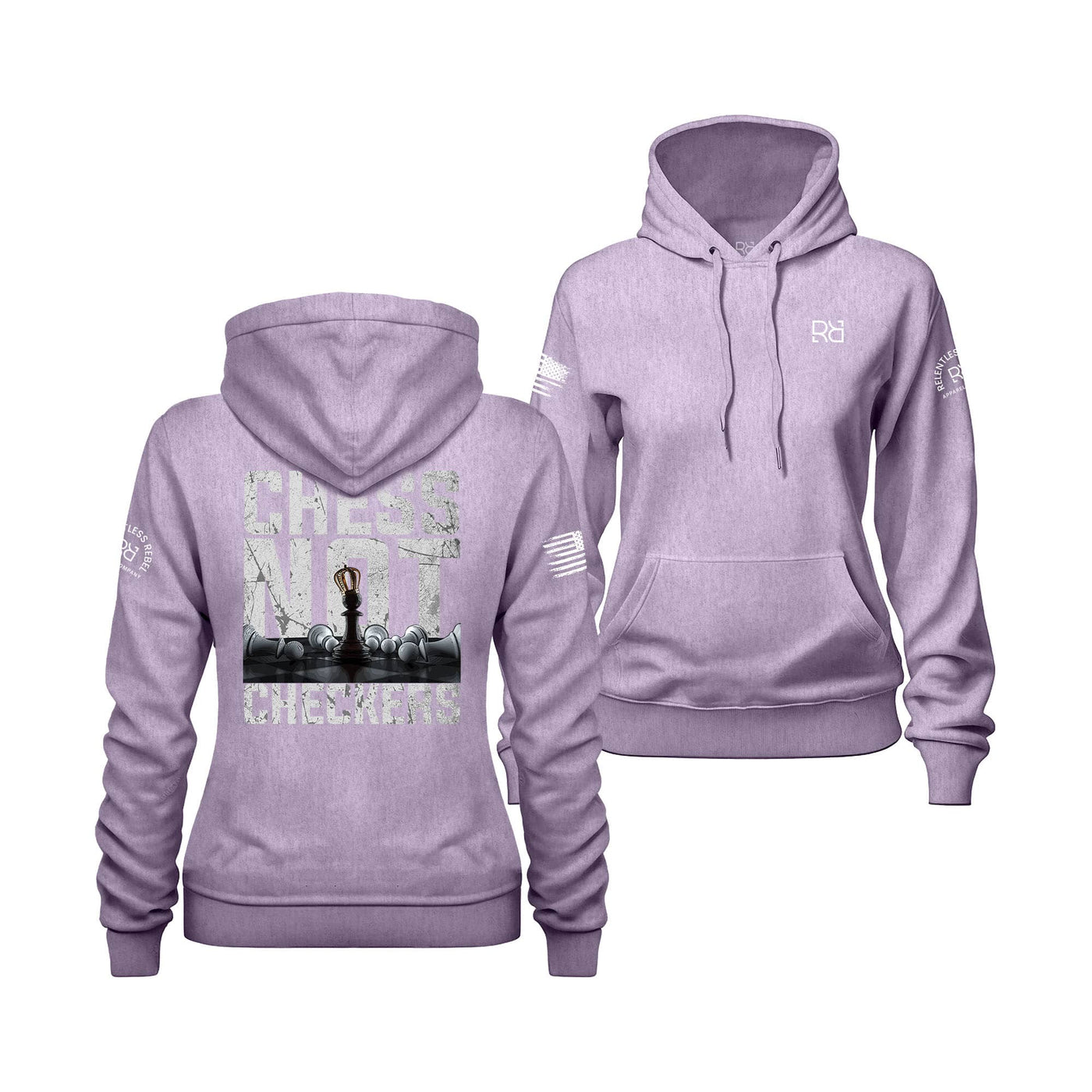 Lilac Chess Not Checkers Women's Hoodie