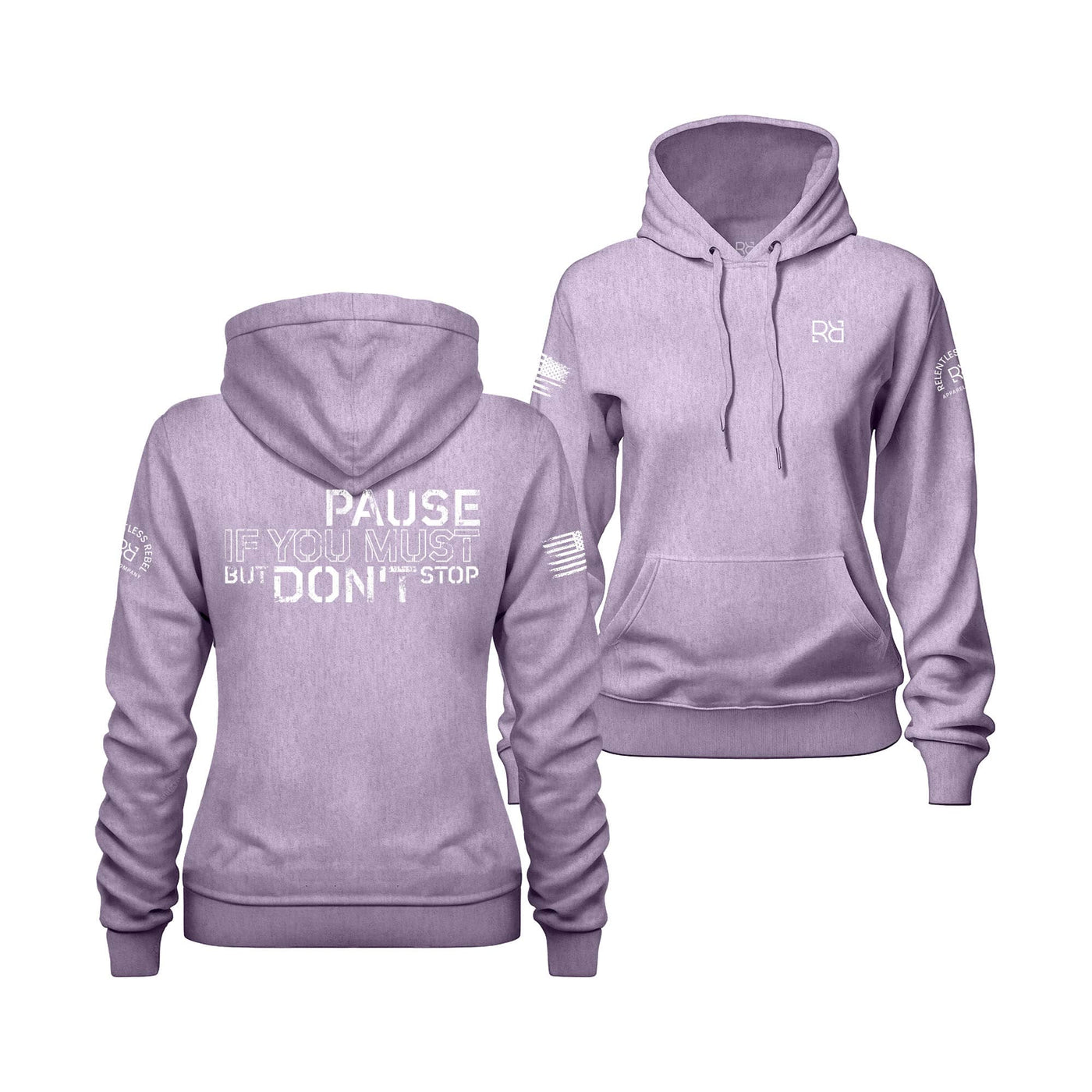 Lilac Pause if you must Women's Hoodie