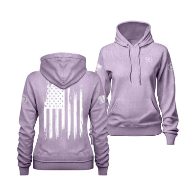 Lilac Rebel Patriot Flag Women's Hoodie