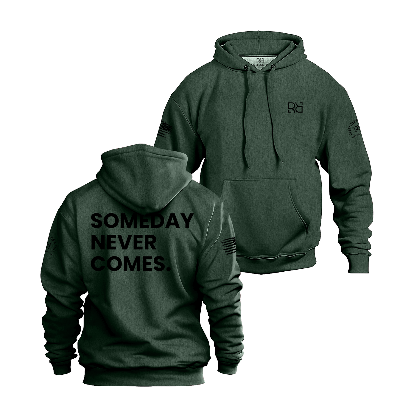 Alpine Green Someday Never Comes Men's Hoodie