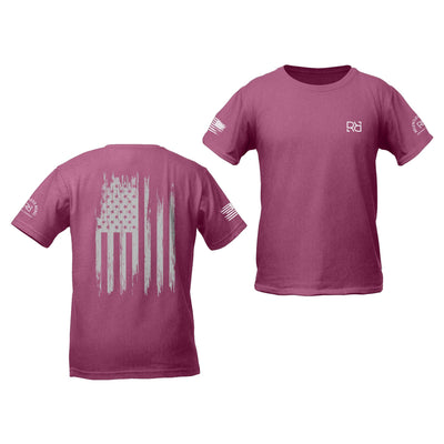 Magenta Rebel Patriot Flag Youth Tee