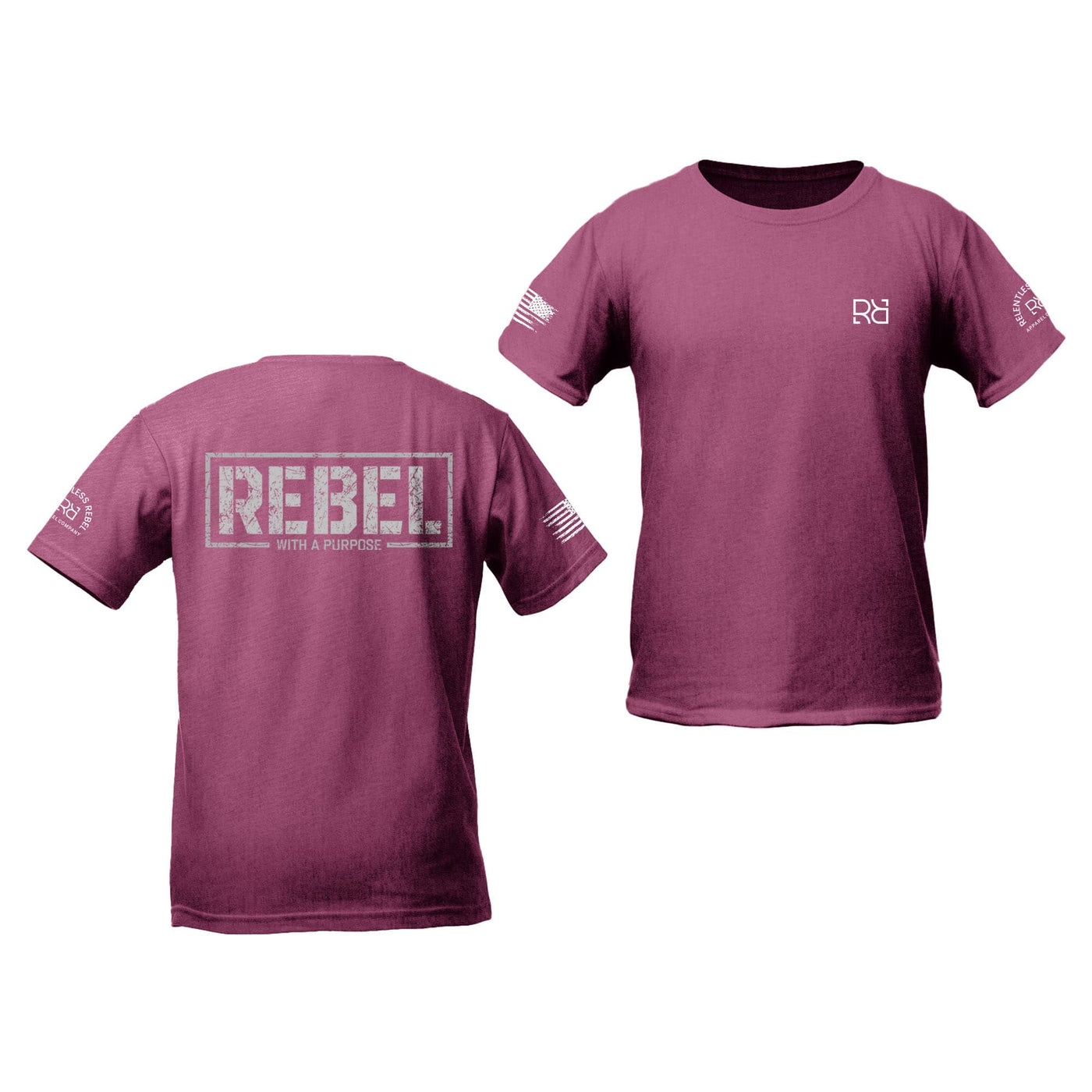 Magenta Rebel with a Purpose Youth Tee