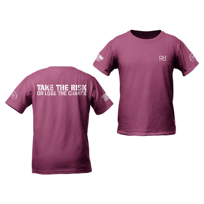 Magenta Take the Risk or Lose the Chance Youth Tee