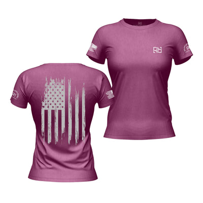 Magenta Rebel Patriot Flag Women's Tee