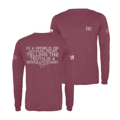 Maroon In A World of Universal Deceit Men's Long Sleeve