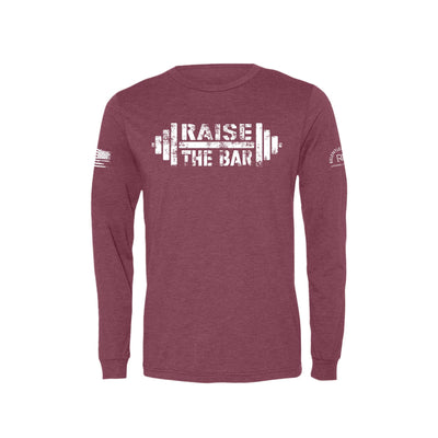 Maroon Raise the Bar Men's Long Sleeve Tee