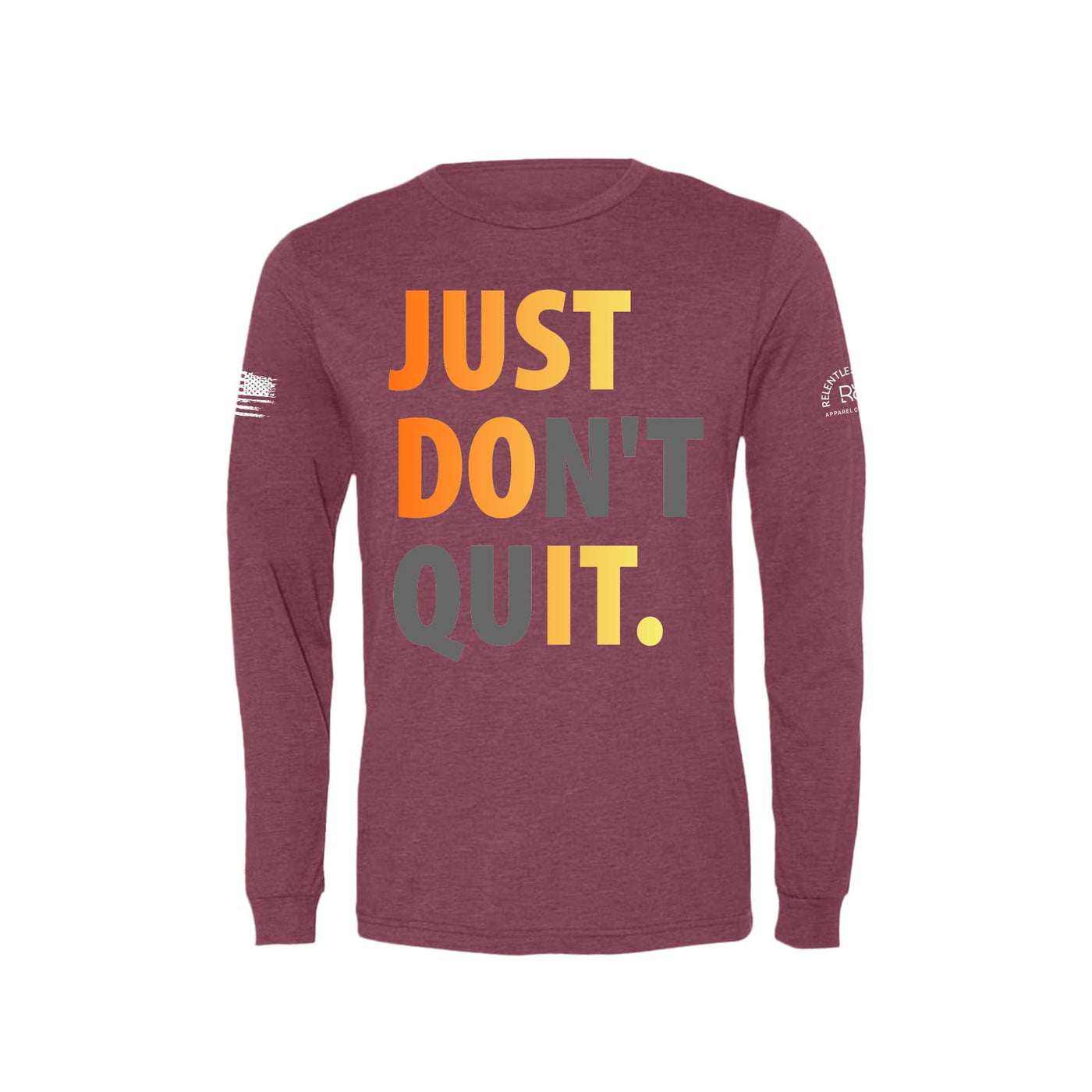 Just Don't Quit | Front | Men's Triblend Long Sleeve