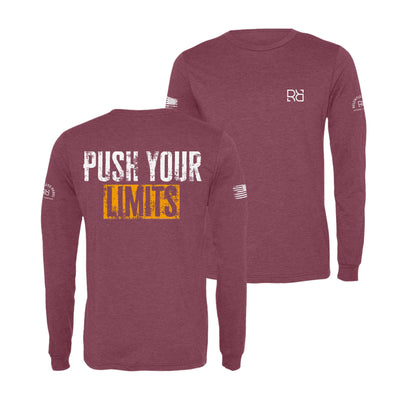 Maroon Push Your Limits Men's Long Sleeve