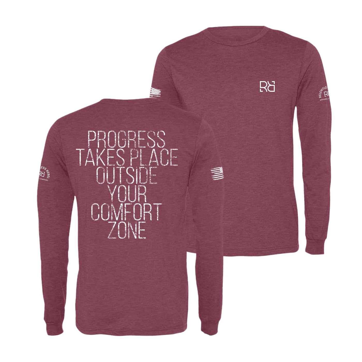 Maroon Progress Takes Place... Men's Long Sleeve