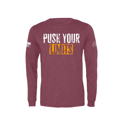 Maroon Push Your Limits Men's Long Sleeve Tee