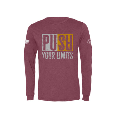 Maroon Push Your Limits Men's Long Sleeve