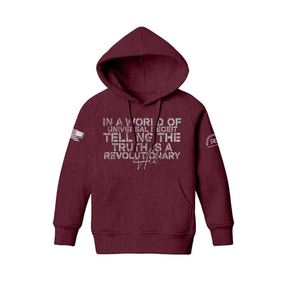 Maroon In A World of Universal Deceit Youth Hoodie