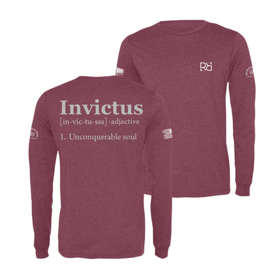 Maroon Invictus Men's Dri Fit Long Sleeve