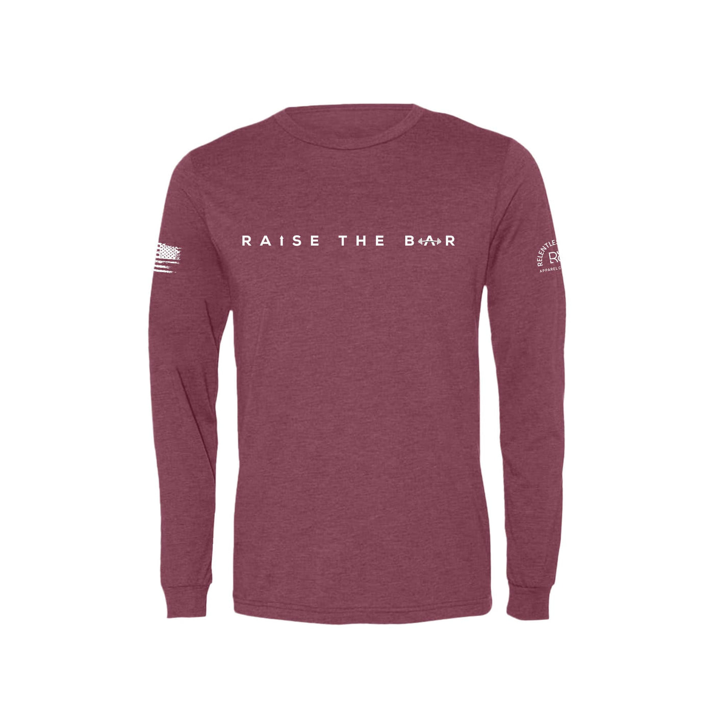 Maroon Raise the Bar Men's Long Sleeve