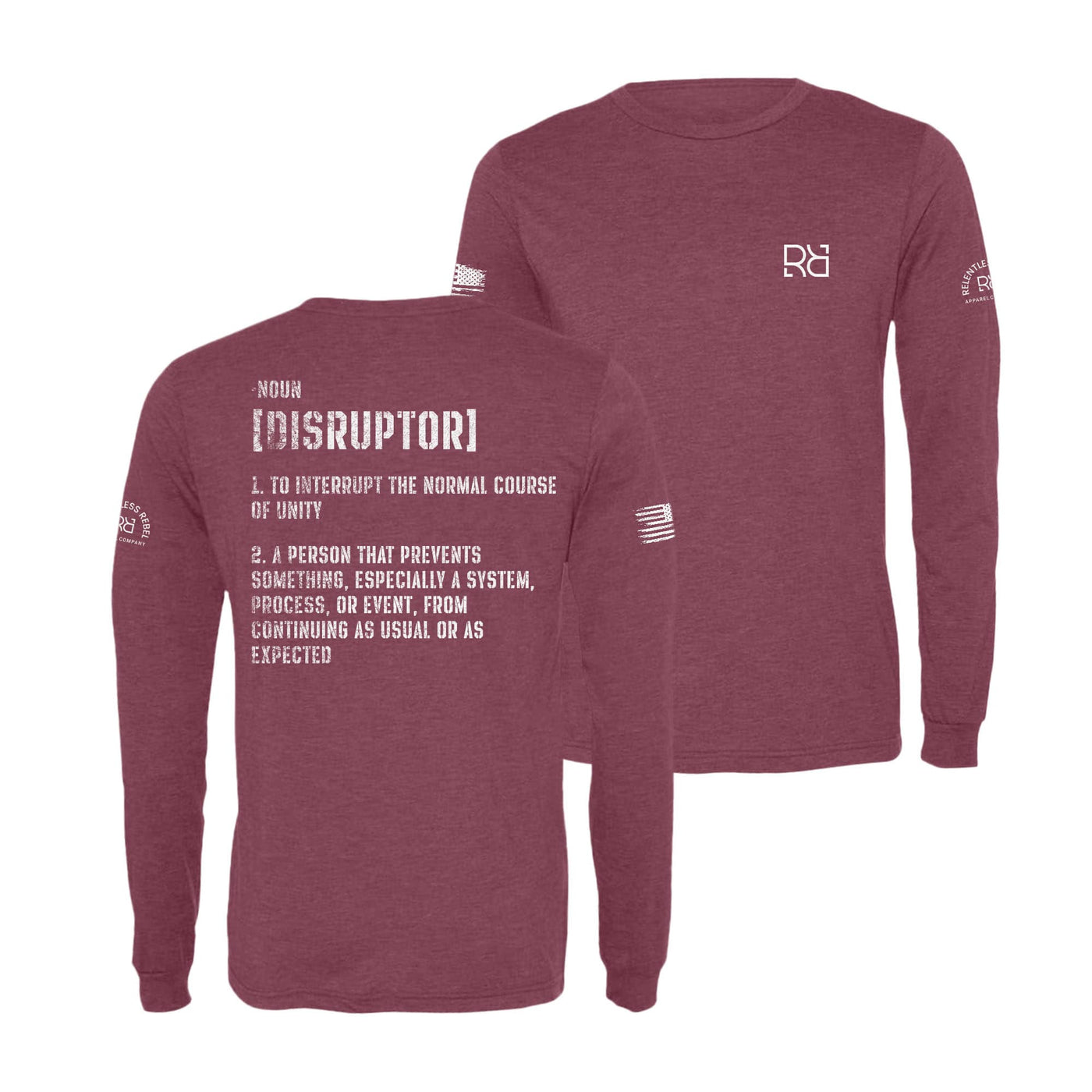 Maroon The Disruptor Men's Long Sleeve