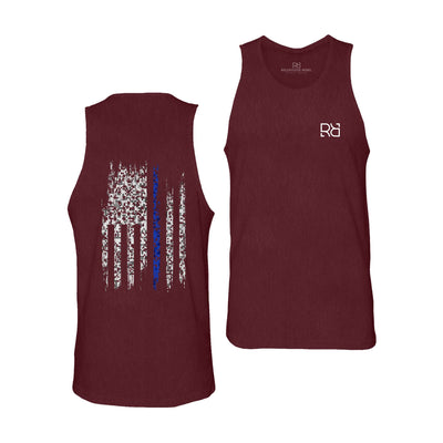 Maroon Men's Rebel Patriot Flag Back Design Tank