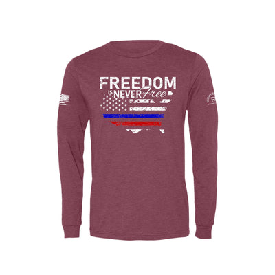 Freedom is Never Free | Image | Front | Men's Triblend Long Sleeve