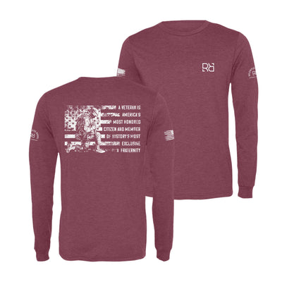 Maroon A Veteran Men's Long Sleeve