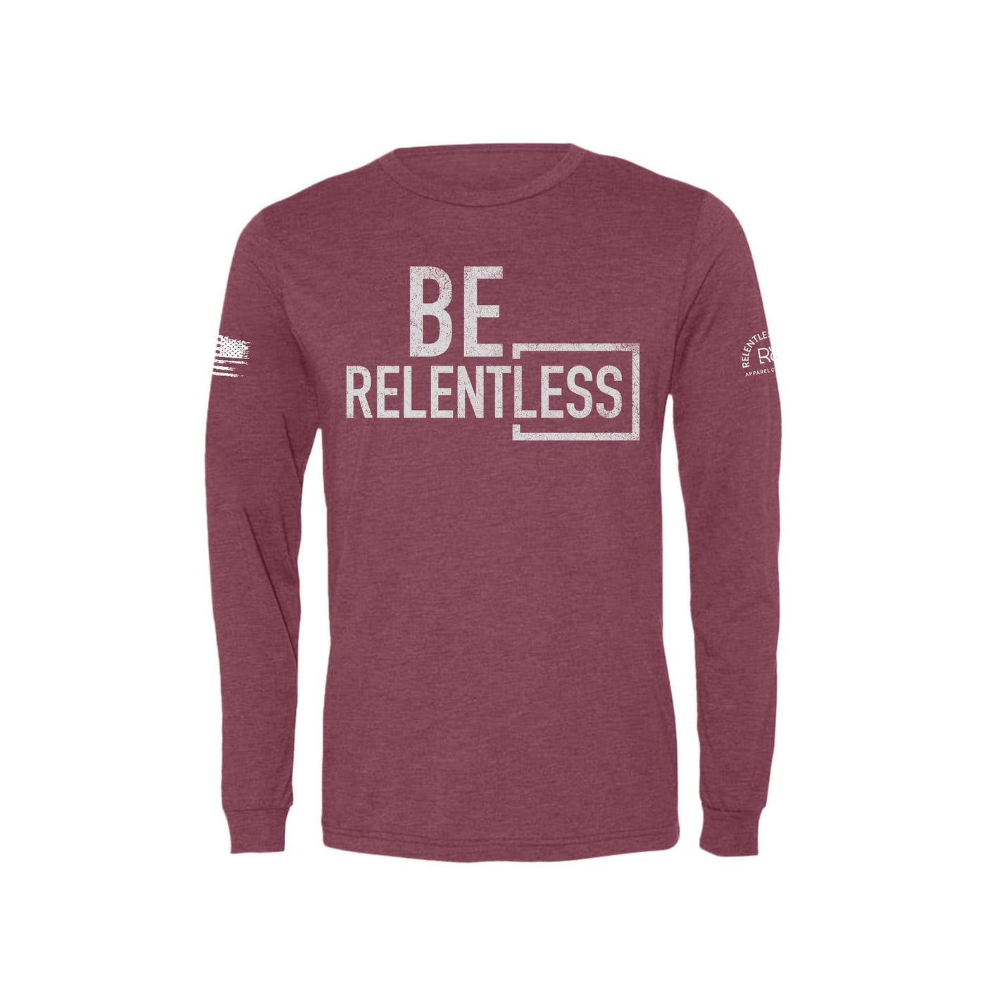 Be Relentless | W | Front | Men's Triblend Long Sleeve