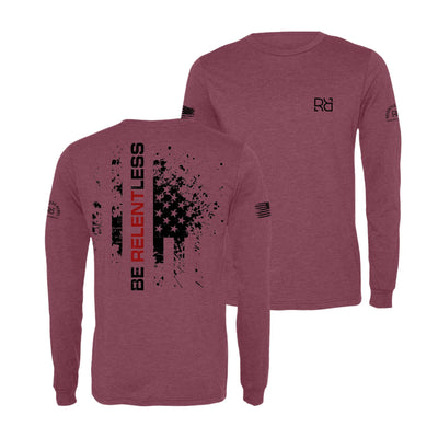 Maroon Be Relentless Men's Dri Fit Long Sleeve