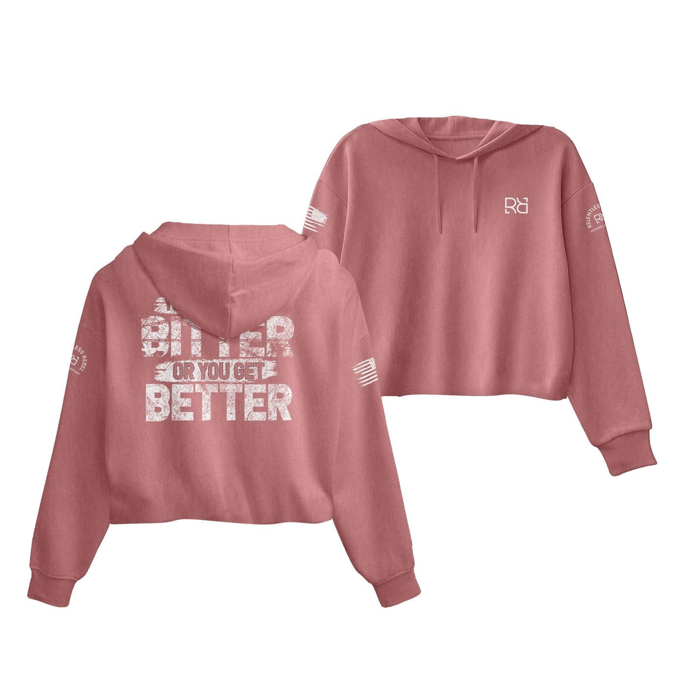 Mauve You Either Get Bitter Women's Cropped Hoodie