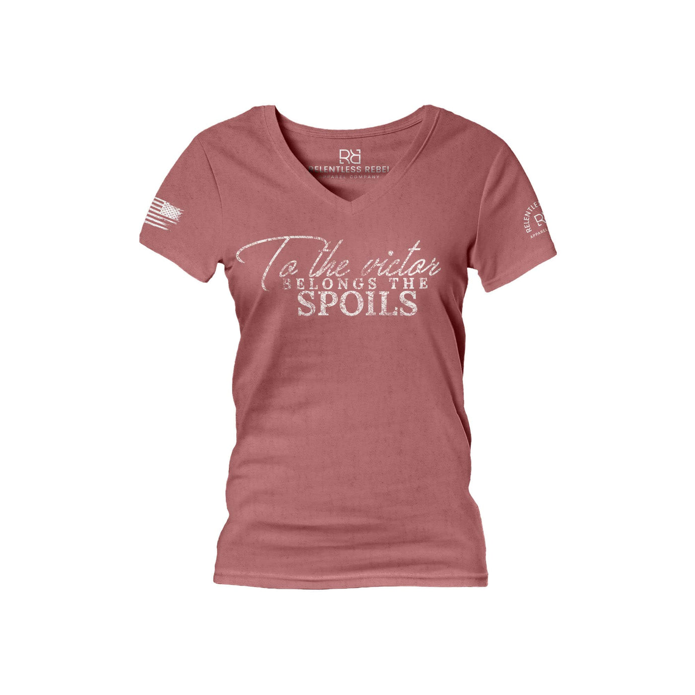 Mauve To The Victor Belongs the Spoils Women's V-Neck Tee