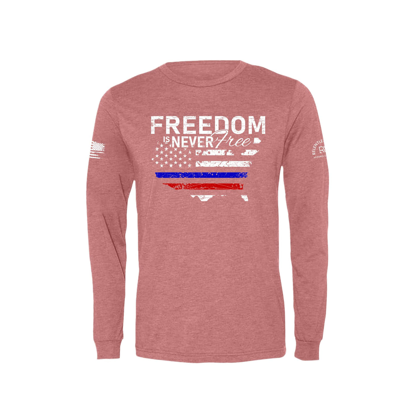 Freedom is Never Free | Image | Front | Men's Triblend Long Sleeve