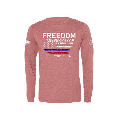 Freedom is Never Free | Image | Front | Men's Triblend Long Sleeve