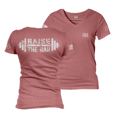 Mauve Raise the Bar Women's V-Neck Tee