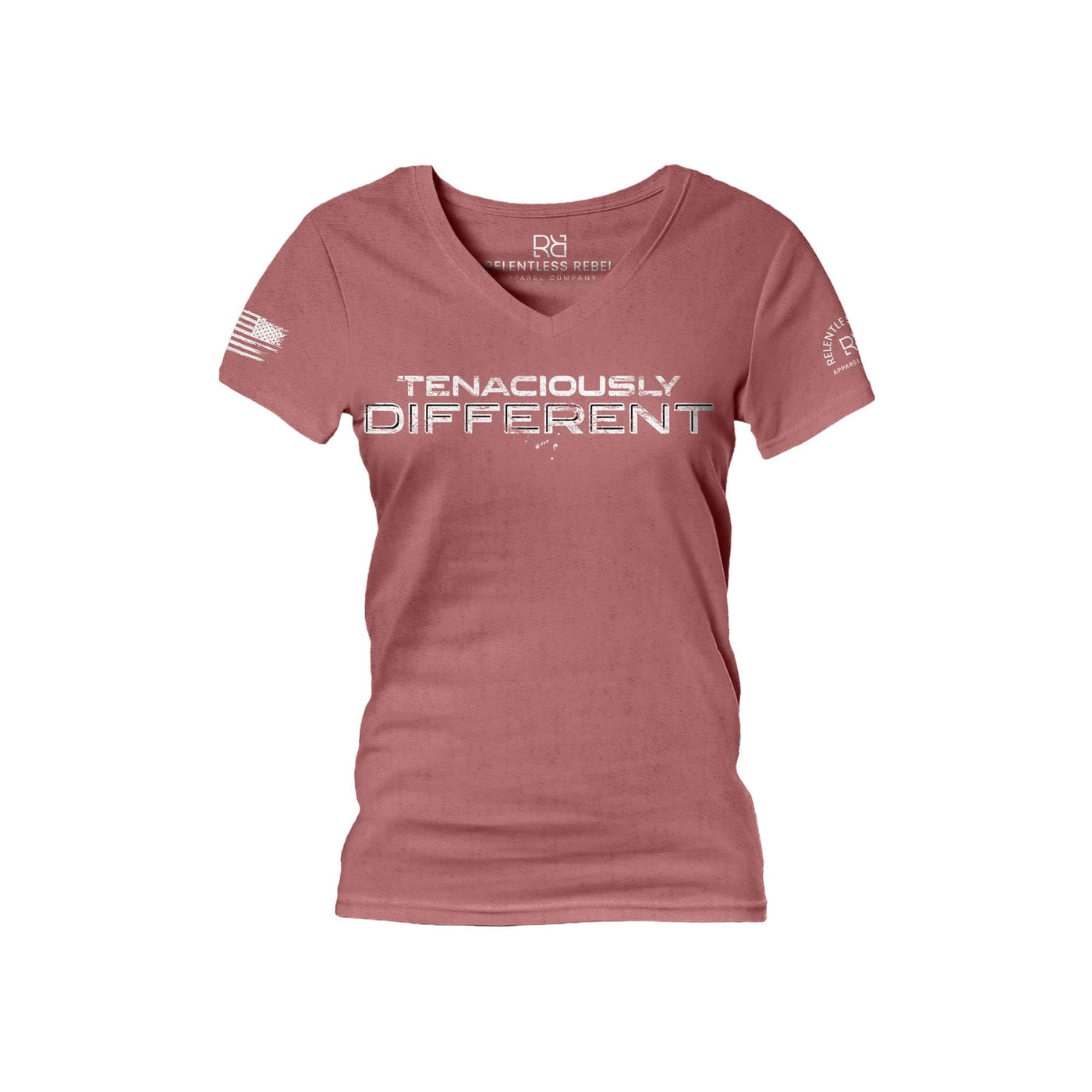 Mauve Tenaciously Different Women's V-Neck Tee