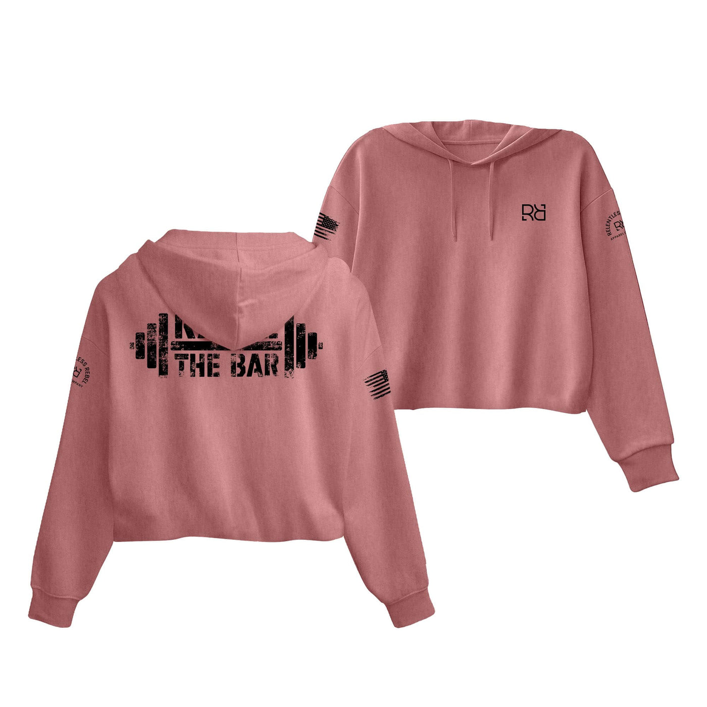 Mauve Raise the Bar Women's Cropped Hoodie