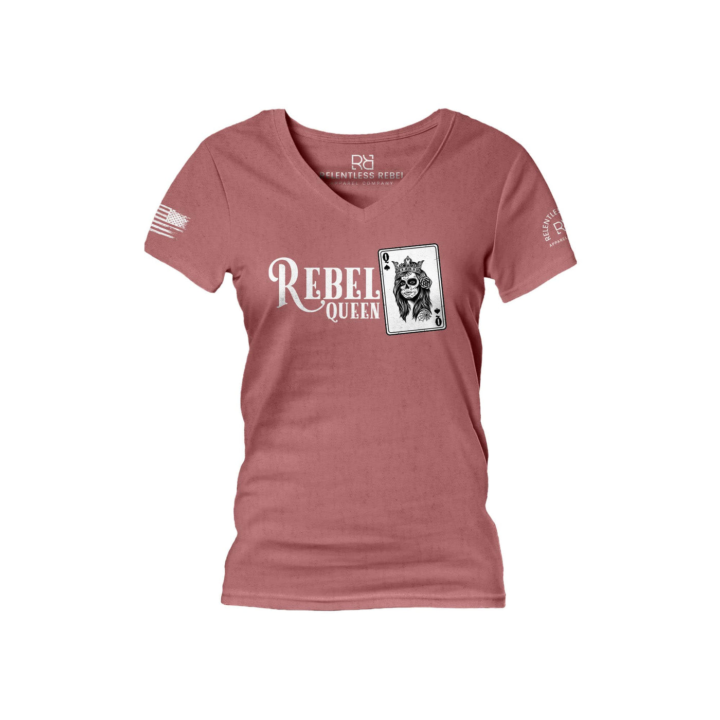 Mauve Rebel Queen Women's V-Neck Tee