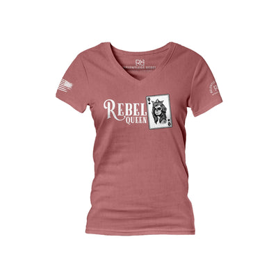 Mauve Rebel Queen Women's V-Neck Tee