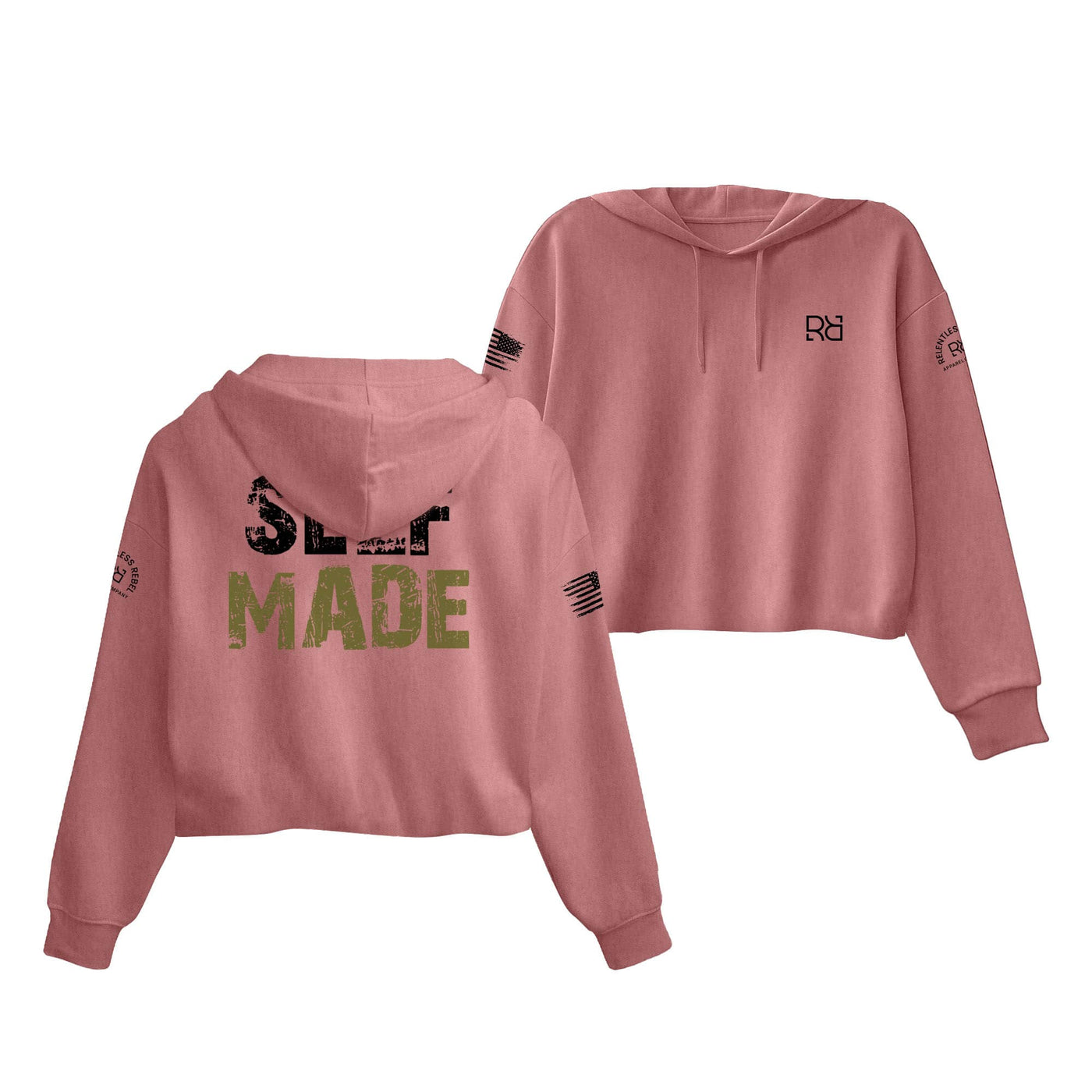 Mauve Self Made Women's Cropped Hoodie