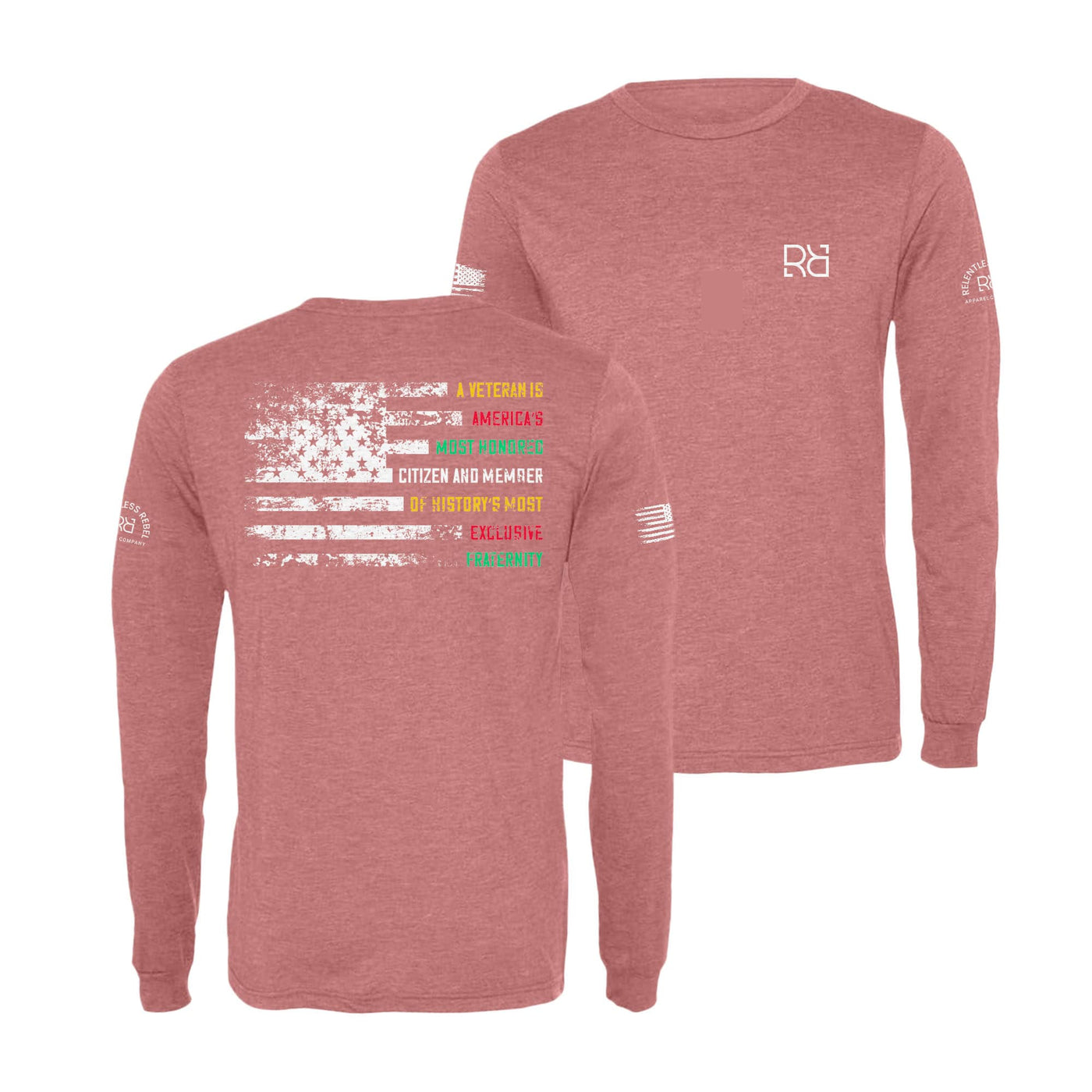 Mauve A Veteran Men's Long Sleeve