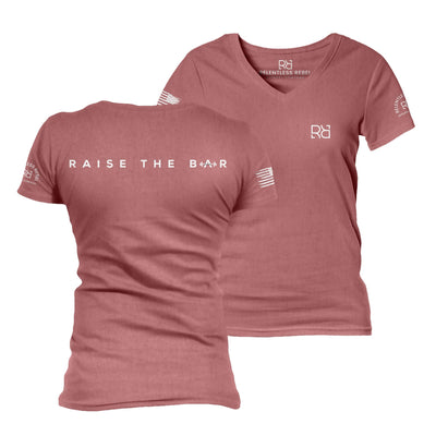 Mauve Raise the Bar Women's V-Neck Tee