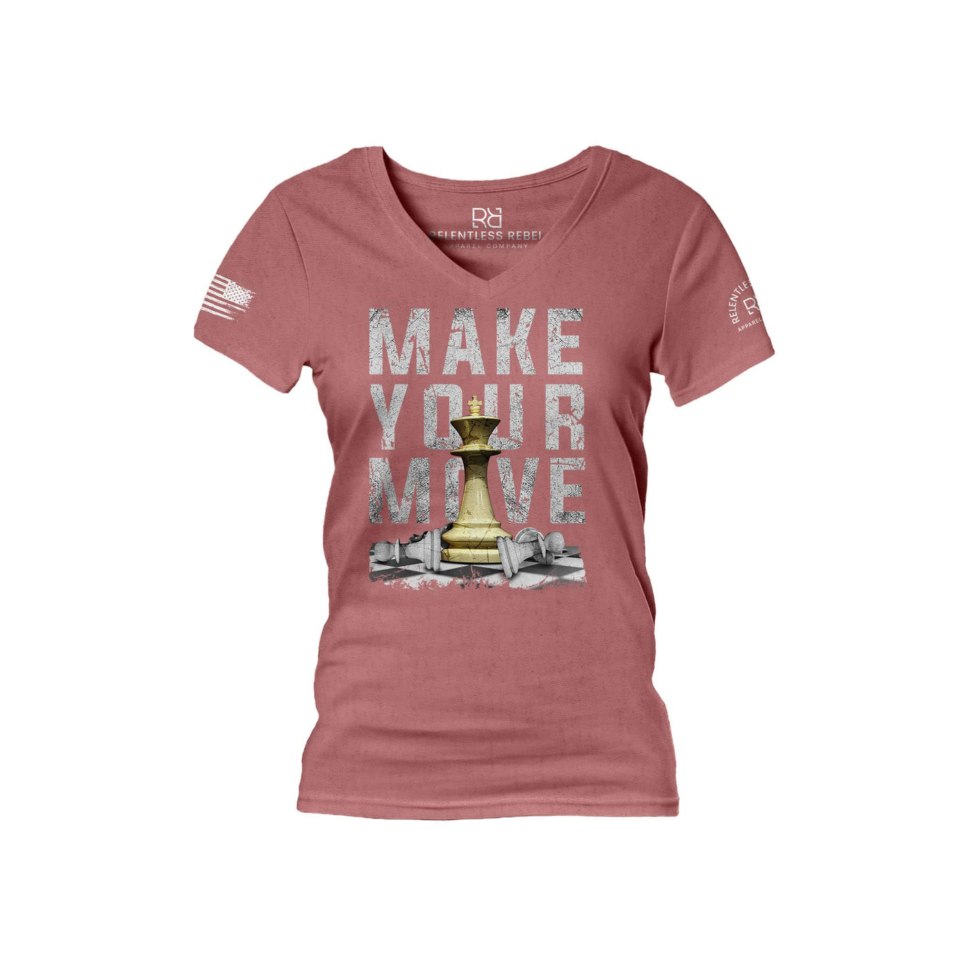 Mauve Make Your Move Women's V-Neck Tee