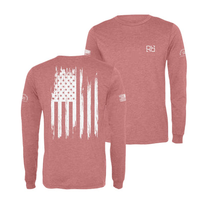 Mauve Rebel Patriot Flag Long Sleeve Shirt