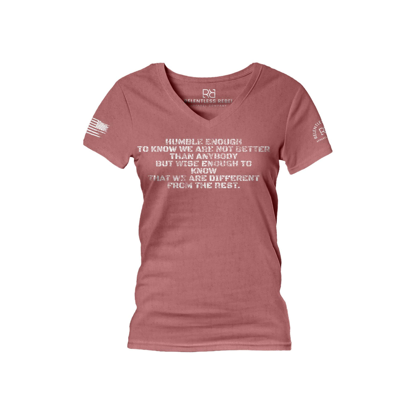 Mauve Humble Enough to Know Women's V-Neck Tee