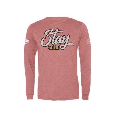 Mauve Stay Solid Men's Long Sleeve Tee