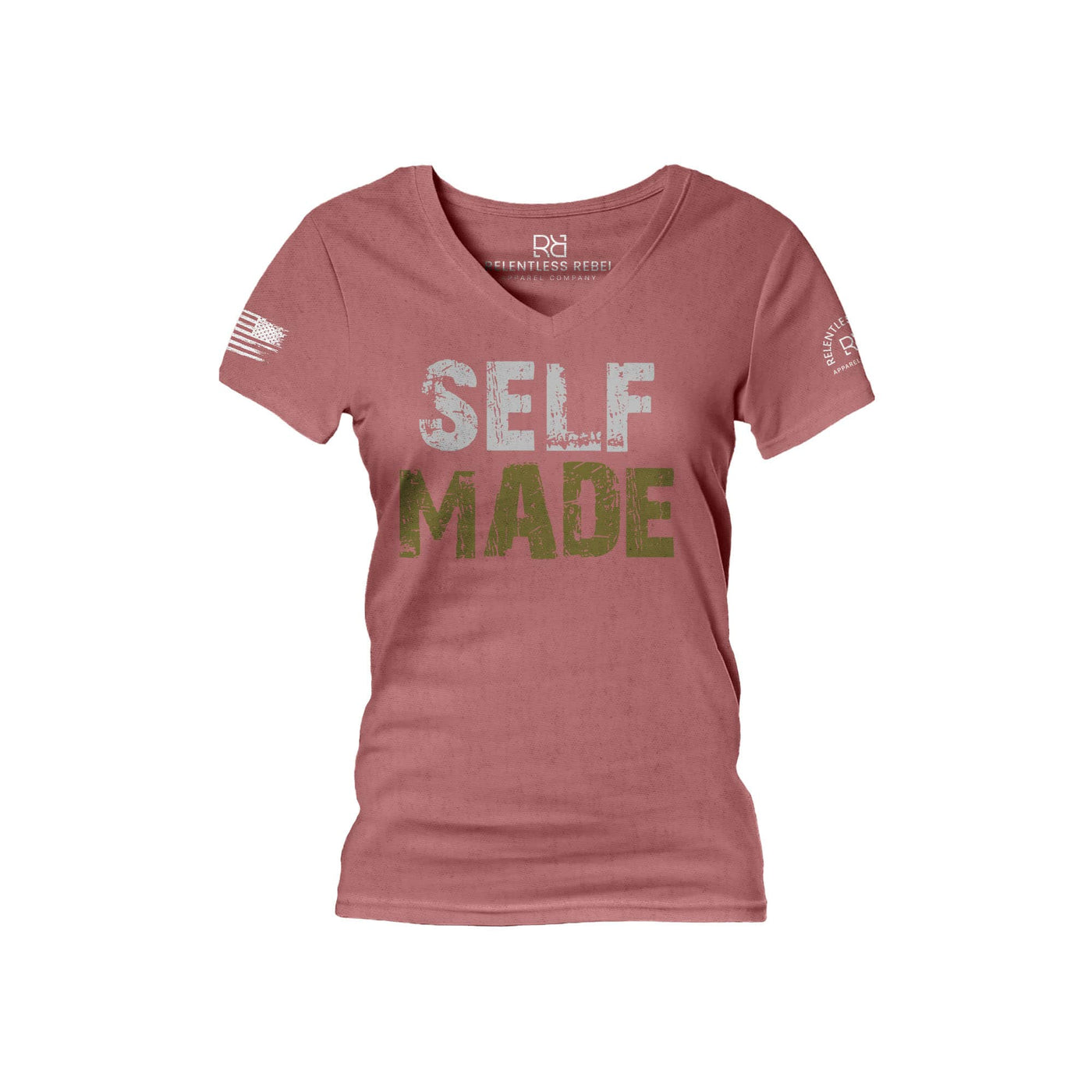 Mauve Self Made Women's V-Neck Tee