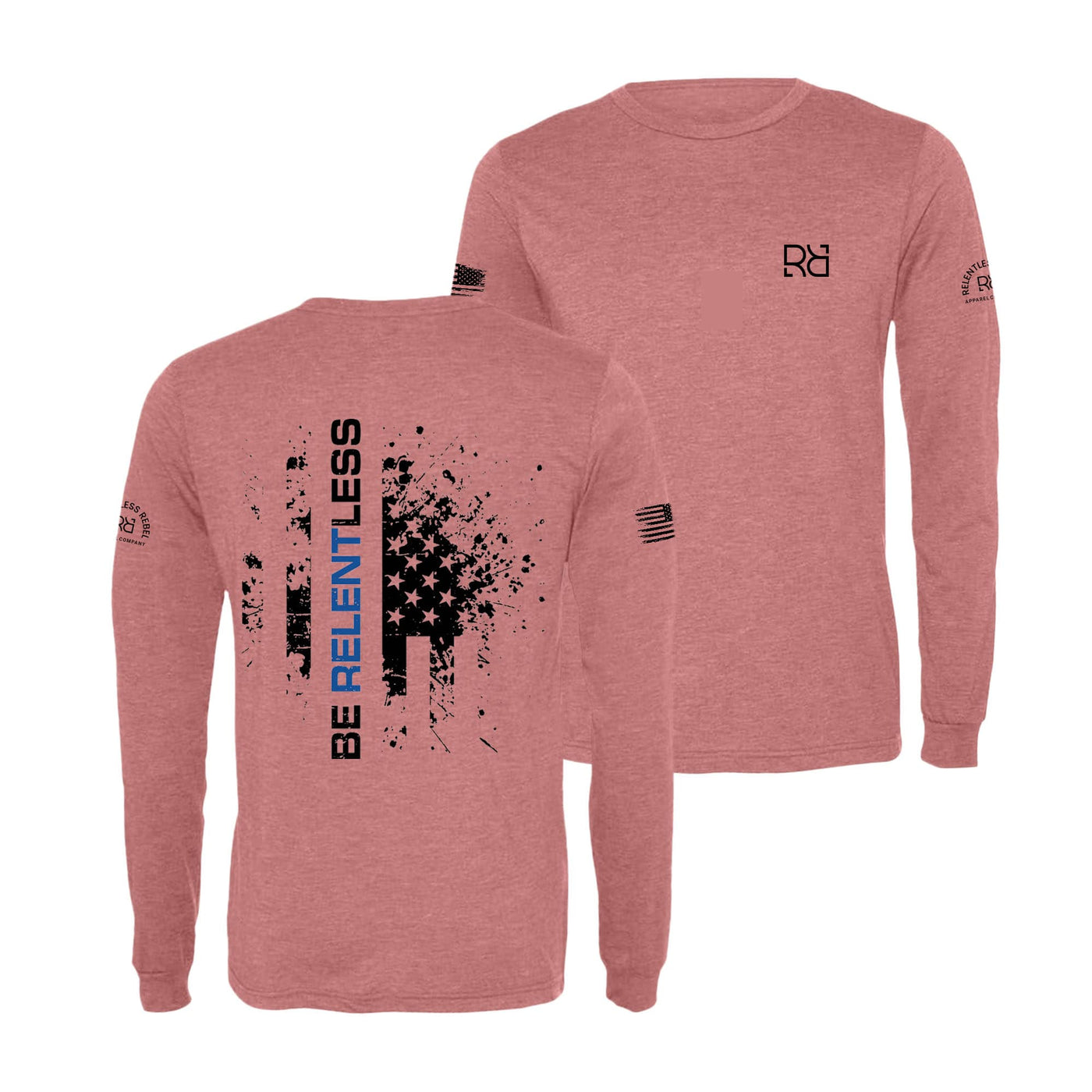 Mauve Be Relentless Law Enforcement Edition Men's Long Sleeve