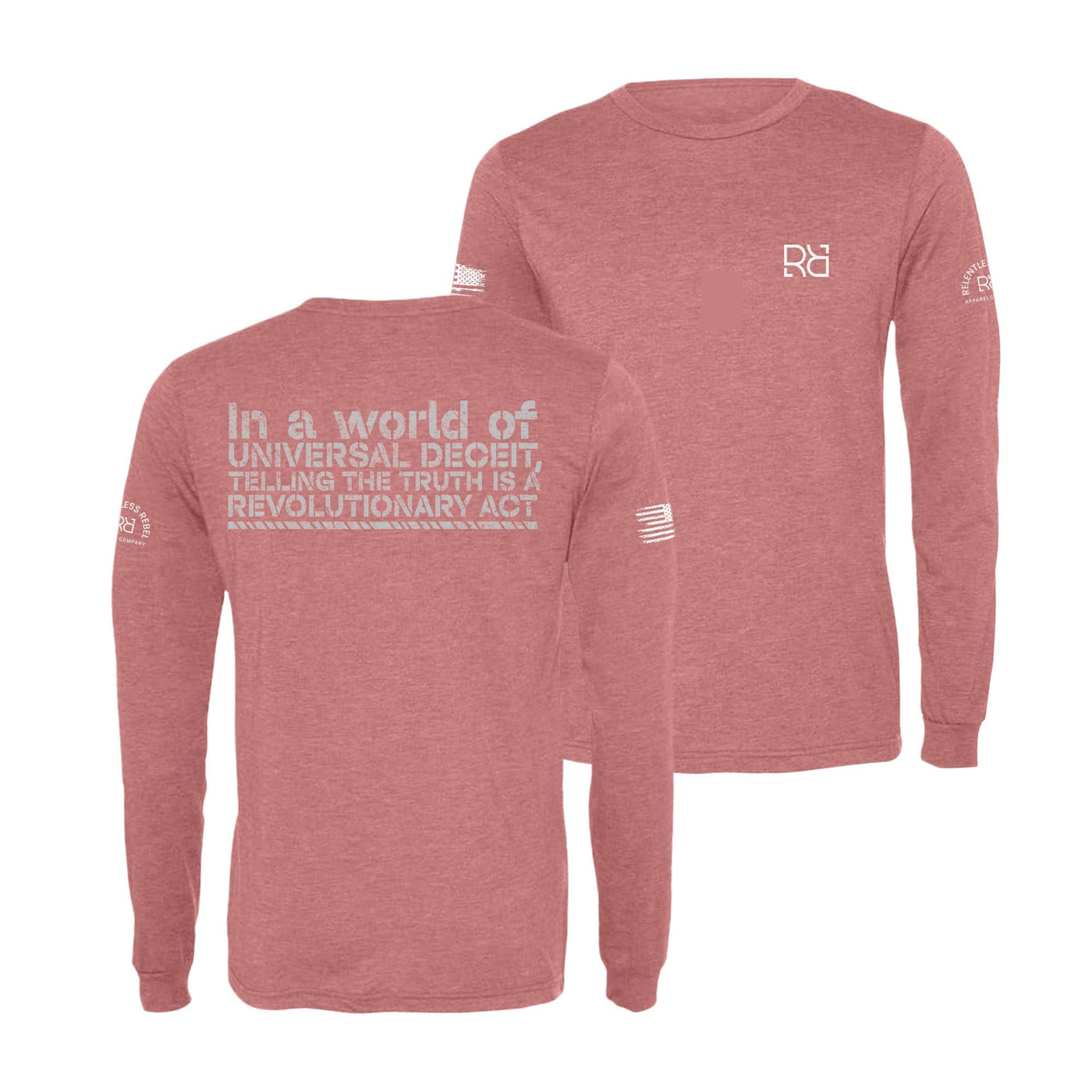 Mauve In A World of Universal Deceit Men's Long Sleeve